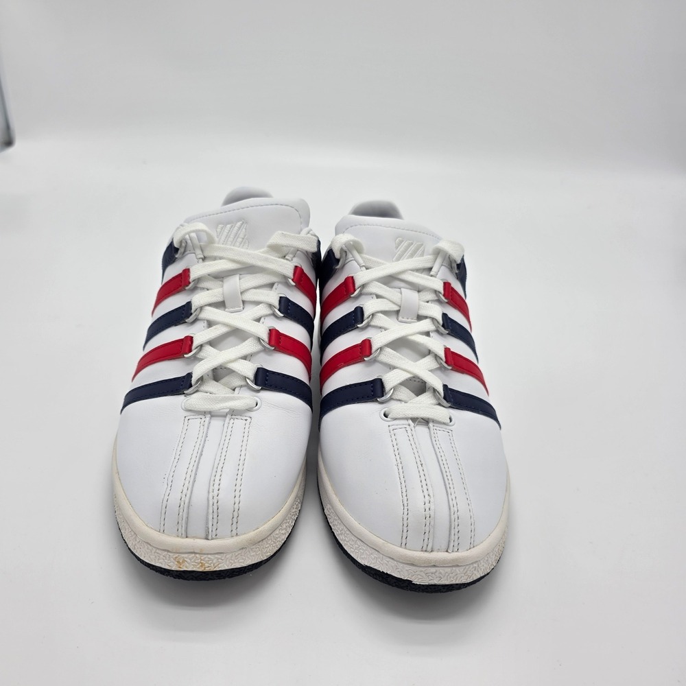 K Swiss Classic 88 White Red Blue, 03343130, Low Cut, Leather Mens Shoes Size 10 - Picture 8 of 10